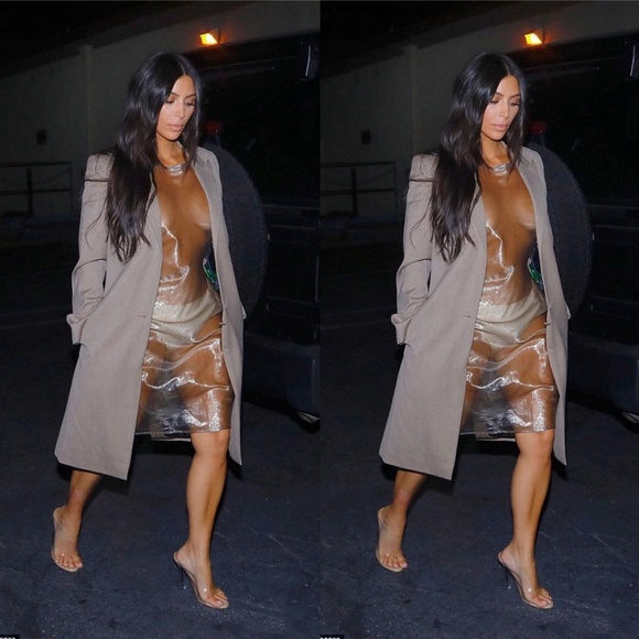 Last Size 8.5**🌹Kardashian Transparent Open Toe H - Picture 6 of 8